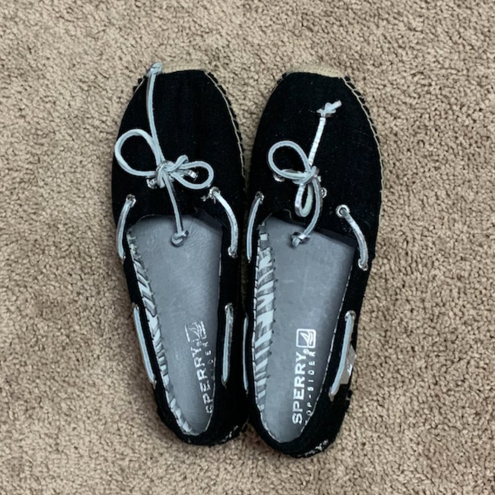 Black Sperry Espadrilles